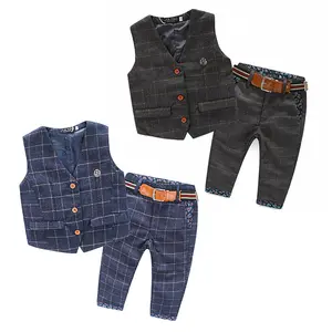 2017 Fall Vest And Pants Kids Wool Suit For Boy Friend In Low Price