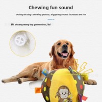 Nouveau produit transfrontalier : balle en peluche sonore et colorée pour l'entraînement des animaux de compagnie, jouet pour chien, fournitures pour animaux, en stock