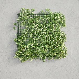 Artificial White Mini Grass Floral <b>Panel</b> - Product Image 3
