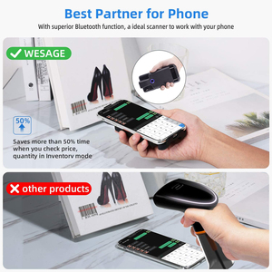 <span class=keywords><strong>Scanner</strong></span> de codes à barres attaché au téléphone portable sans fil Portable lecteur de codes à barres <span class=keywords><strong>Scanner</strong></span> pour Smartphone <span class=keywords><strong>iPhone</strong></span> iOS Android - Product Image 2