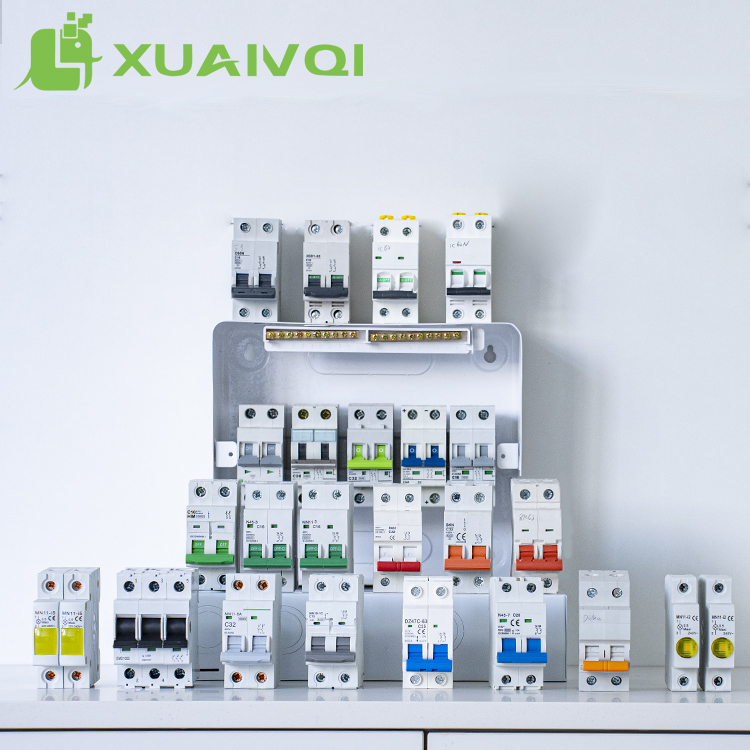 C-тип 1P 2P 3P 4P AC MCB мини-выключатель 3A 6A 10A 16A 20A 25A 32A 40A 50A 63A DC MCB предохранительные выключатели для системы PV