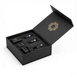 Boîte rigide pliable magnétique personnalisée pour accessoires de téléphone portable, câble de chargeur, écouteurs, emballage électronique - Product Image 4