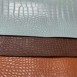 Stock Lot Elastic Embossed Crocodile PVC Synthetic Leather Waterproof for Furniture Decorative Bag Chair <strong>Sofa</strong> <strong>Materials</strong> - Product Image 6