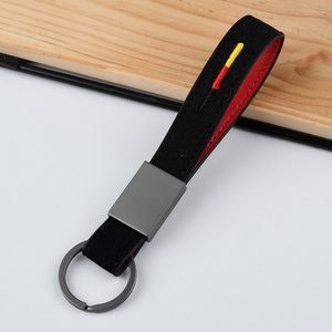 <b>Keyring</b> Manufacturer Wholesale Sublimation Car Leather Key Chain Custom Brand Logo <b>Name</b> Souvenir Promotional PU Leather Keychain - Product Image 3