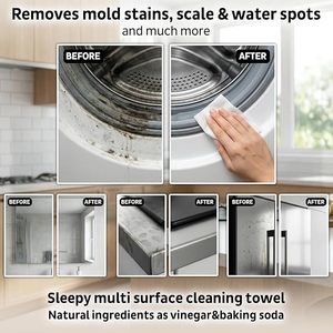 Lingettes de nettoyage robustes OEM Easy Clean XL (100 lingettes) sans chlore, lingettes de récurage multi-surfaces pour salle de bain - Product Image 5