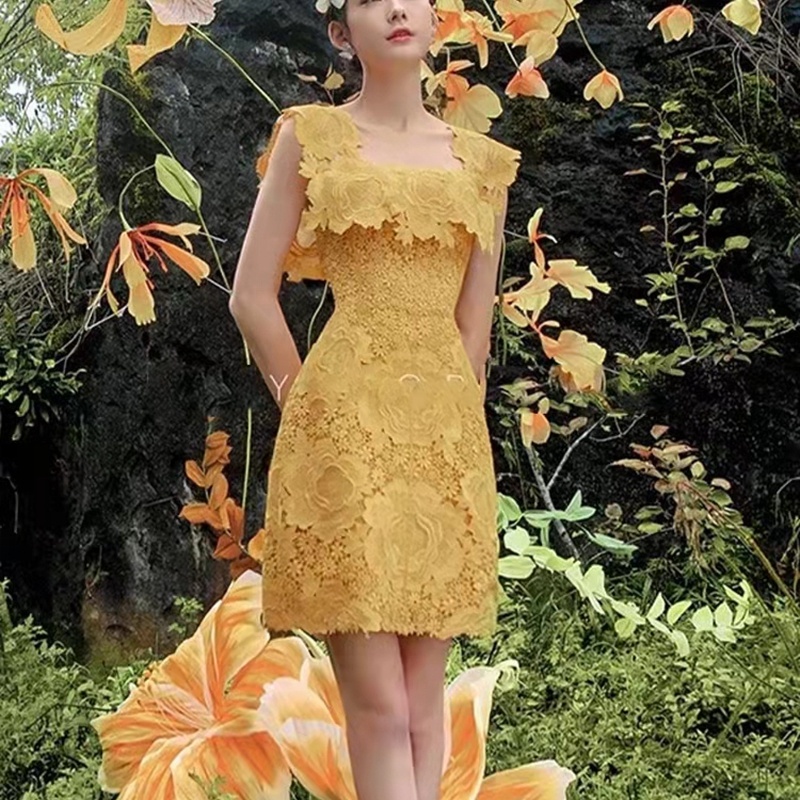 Encuentre el mejor fabricante de vestidos amarillos cortos y vestidos  amarillos cortos para el mercado de hablantes de spanish en alibaba.com