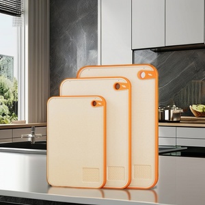Planche à découper double face en plastique et paille de blé, accessoires de cuisine pour couper la viande, les légumes et les fruits - Product Image 6