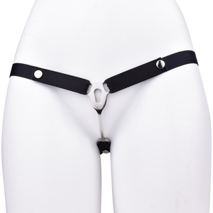 FRRK Candado de castidad de metal plano tipo jaula vaginal para hombre travesti, con compresión de pene, gancho curvo y tipo de parche, tipo tapa de olla - Product Image 6