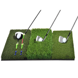 Tapete de Práctica de <span class=keywords><strong>Golf</strong></span> de <span class=keywords><strong>3</strong></span> Zonas, Césped Artificial Medio con Tees para Driver, Hierro y Wedge, para Entrenamiento en Interiores y Exteriores - Product Image 1