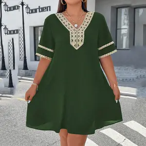 Custom Plus Size Elegante Preto 5XL Vermelho Verde Roxo, Malha De Renda Midi Vestido De Festa 4XL 6XL Roupas Femininas 2024/