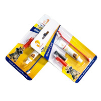 Kit de brosses à dents pour chien 4 pièces avec dentifrice saveur bœuf pour une haleine fraîche et des dents éclatantes