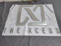 Letras Retroiluminadas de Acero Inoxidable Cepillado en Color Original, Letrero Personalizado para Exteriores, Popular en el Sudeste Asiático
