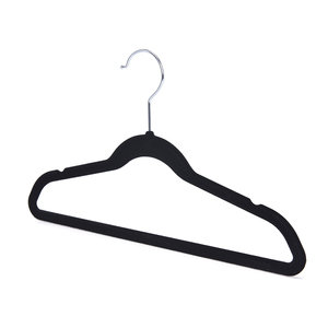 Colgador de abrigos de terciopelo para hombre y mujer, de plástico grueso, resistente, flocado, de fábrica, gran oferta - Product Image 2