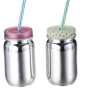 Tarro Mason de Plástico de 16 Onzas con Recubrimiento Electrolítico, Tarro Mason Promocional Personalizado para Fiestas y Eventos - Product Image 2