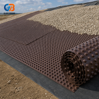 Planche de drainage à pointes marron, haute résistance à la traction, stabilisée aux UV, robuste, pour utilisation en talus de treillis d'ancrage