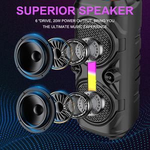 Zqs6239xw <span class=keywords><strong>2025</strong></span> Tốt Nhất Bán 6.5 "Bass Không Dây Cho <span class=keywords><strong>Bluetooth</strong></span> Speaker Đối Với Trang Chủ Theatre RGB LED Ngoài Trời DJ Đảng Karaoke Loa - Product Image 6