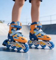 Patins à roulettes ajustables pour enfants, 4 tailles, coque rigide, 8 roues PU flashantes, patins à roulettes pour garçons, filles, enfants débutants