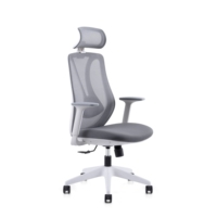 Chaise de bureau ergonomique moderne à dossier haut en tissu maillé respirant pivotante pour projet