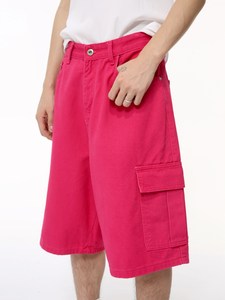 Novedad de verano, ropa de trabajo de vaquero, pantalones cortos de mezclilla para <span class=keywords><strong>hombre</strong></span>, Pantalones rectos de pierna ancha con bolsillos 3D, pantalones sueltos informales versátiles <span class=keywords><strong>Cargo</strong></span> para <span class=keywords><strong>hombre</strong></span> tejidos - Product Image 3