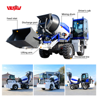 Camion malaxeur à béton autochargeur avec pompe, conception antichoc, livraison rapide, pompe hydraulique et moteur
