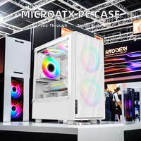 Boîtier pour PC de bureau de jeu SPCC + ABS personnalisable OEM Fenêtre du panneau latéral de la tour moyenne Stock prêt Carte mère ATX Century Star vente en gros