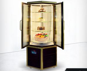 Refrigerador <span class=keywords><strong>Vertical</strong></span> de Doble Puerta con Cristal Completo para Exhibición de Alimentos, Bebidas, Pasteles y Repostería, con Sistema de Rotación <span class=keywords><strong>Vertical</strong></span> y Luz LED - Product Image 1