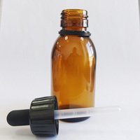 Bouchon compte-gouttes en plastique noir de 28 mm avec col anti-effraction, compatible avec les flacons de sirop en verre ambré 28-410