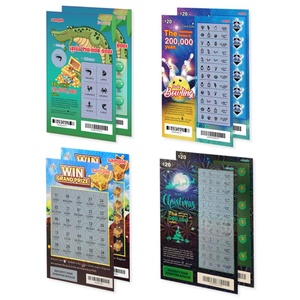 Venta al por Mayor de Boletos de Papel con Impresión Digital de Diseño Nuevo 2025, Tarjetas de Lotería, Tarjetas Rasca y Gana, Juego de Lotería - Product Image 1