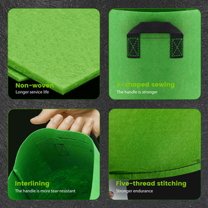 Sacs <span class=keywords><strong>de</strong></span> culture en tissu non tissé avec poignées durables, imperméables, écologiques, personnalisables, pour jardin et usage intérieur, pratiques pour fleurs et arbres - Product Image 5