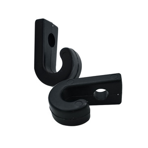 Crochet en plastique noir en forme de J pour bateau, accessoire de fixation de corde pour canoë et kayak - Product Image 5