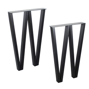 Siyah çelik masa ayakları X dökme demir ayarlanabilir kahve yemek masası tabanı ferforje <span class=keywords><strong>Metal</strong></span> ayaklı masa - Product Image 4