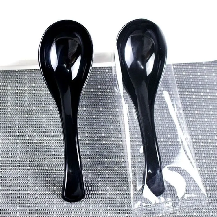 KAIRUN custom high quality soup rice spoons cutlery coloured disposable plastic spoon