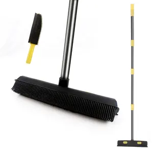Household remove plastic hair cleaning brush TPR rubber soft broom with Squeegee Miracle Broom