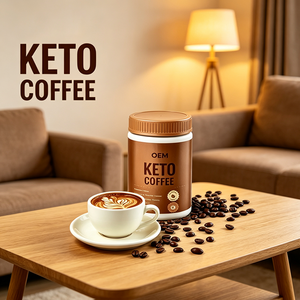 Café instantané Keto à faible teneur en glucides, <span class=keywords><strong>sans</strong></span> <span class=keywords><strong>sucre</strong></span>, à l'huile MCT, favorisant la satiété, graisses saines, boisson saine quotidienne, marque privée OEM - Product Image 6