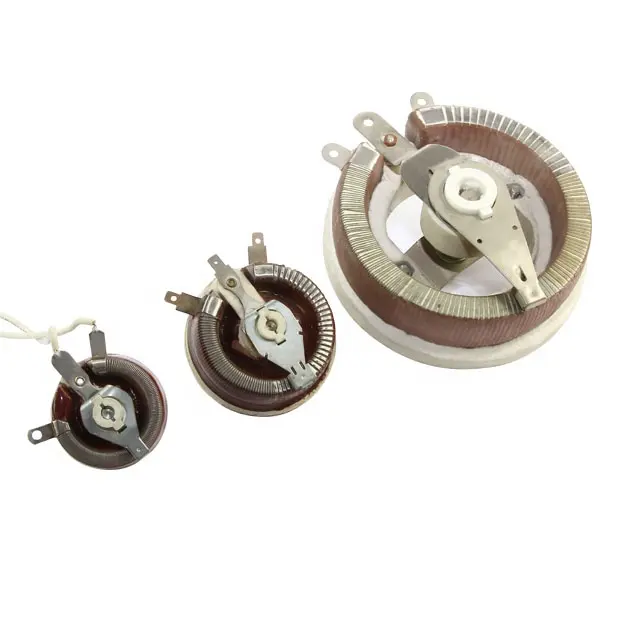 Resistor Rheostat Variabel Luka Kawat Wirewound Daya Tinggi 10Ohm 50W 75 Ohm