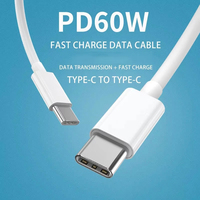 Câble de charge USB-C 20W 2026 pour appareil photo, cordon mural USB-C 60W, câble de charge rapide PD Type-C 1m pour téléphone portable 15 Pro