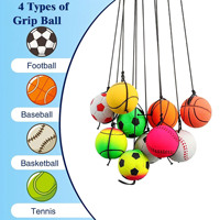 Ballon de sport rebondissant sur cordon de 1,85'' avec sangle élastique et ficelle