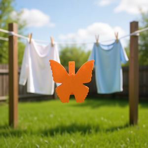 ILAN Mollette in Legno a Forma di Farfalla 3,5cm 4pz per Fermagli da Abbigliamento - Product Image 2