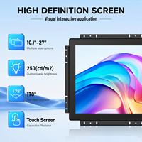 Custom LOGO Industrial LCD Display IP65 Waterproof 10.1 12 15 17 19 21.5 23.8 Inch PCAP Touch Screen Panel PC Industrial Monitor