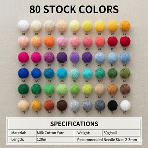 Hilo <span class=keywords><strong>de</strong></span> Algodón Peinado Suave <span class=keywords><strong>de</strong></span> Lana <span class=keywords><strong>de</strong></span> 50g y 4 Hebras, Apto para <span class=keywords><strong>Ganchillo</strong></span> y Tejido <span class=keywords><strong>a</strong></span> Mano, Set <span class=keywords><strong>de</strong></span> Hilos <span class=keywords><strong>de</strong></span> Lana para Manualidades DIY <span class=keywords><strong>de</strong></span> 120m - Product Image 4