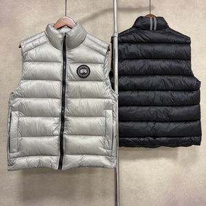 Gilet matelassé sans manches pour homme, couleur unie, col montant, fermeture éclair, épais, décontracté, avec empiècement décoratif - Product Image 4