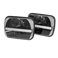 Meilleur modèle de phare Faros Led 5x7 à faisceau haut/bas avec Drl Led pour Jeep Cherokee Xj