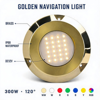 Accessoires marins, lumières LED sous-marines pour bateaux, lampes LED sous-marines pour bateaux et yachts, 300W IP68 DC12V RGB