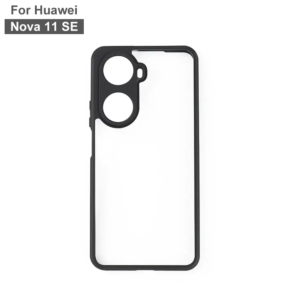 Casing ponsel Tpu untuk Huawei Nova 11 Se, casing pelindung lensa kamera 2 In 1 transparan Glitter bening polikarbonat lubang presisi
