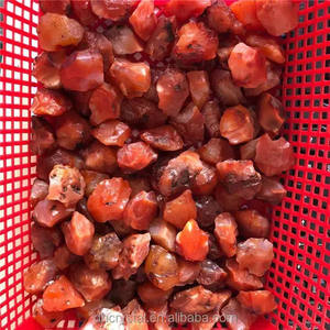 Pierres précieuses brutes naturelles sculptées en gros, cornaline rouge, cristaux rugueux, à vendre - Product Image 4