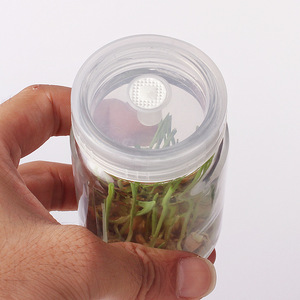 003 bán buôn rõ ràng mô văn hóa thực vật chai thủy tinh với vít <span class=keywords><strong>cap</strong></span> nắp nhựa - Product Image 5