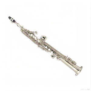 Saxofón <span class=keywords><strong>soprano</strong></span> en Si bemol, marca Eastern Music, de alto rendimiento, plateado brillante. - Product Image 4
