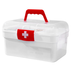 Botiquín de Primeros Auxilios con Tapa Transparente, Caja de Medicamentos de Plástico, Kit de Primeros Auxilios para el Hogar y la Escuela - Product Image 2
