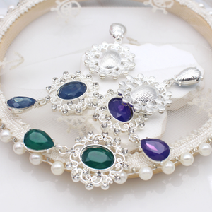 10ชิ้น/ถุง28*48มิลลิเมตรจี้ขนาด<span class=keywords><strong>เล็ก</strong></span>โลหะผสมเพชรเข็มกลัดเสื้อผ้าหมวกเครื่องประดับทำมือ DIY ตกแต่งเครื่องประดับ - Product Image 5