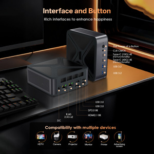 Mini PC para Juegos GH8 <span class=keywords><strong>AMD</strong></span> <span class=keywords><strong>Ryzen</strong></span> <span class=keywords><strong>9</strong></span> 8945HS 5.2GHz Frecuencia Turbo Máxima, Compatible con Thunderbolt 4, Pantalla Cuádruple - Product Image 3